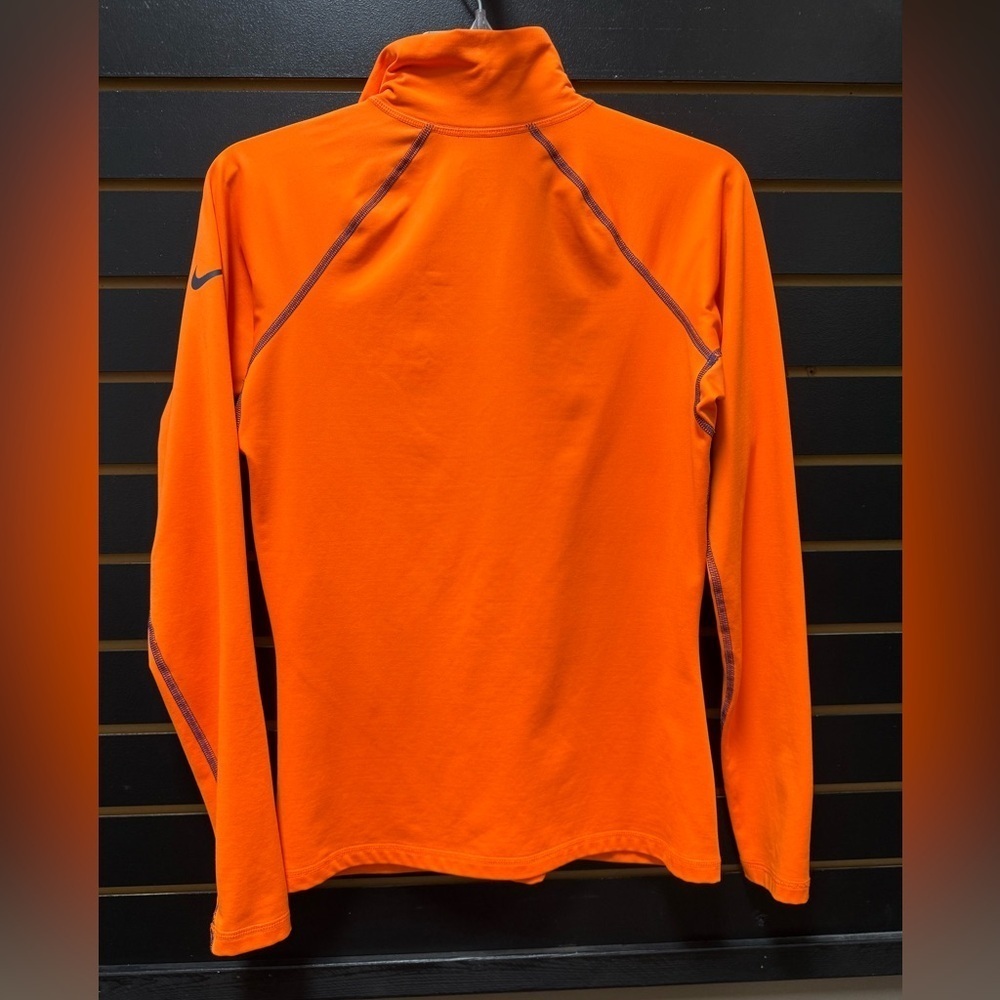 Nike Pro Hyperwarm Half Zip Long Sleeve Top – Orange – Size M - Picture 3 of 3